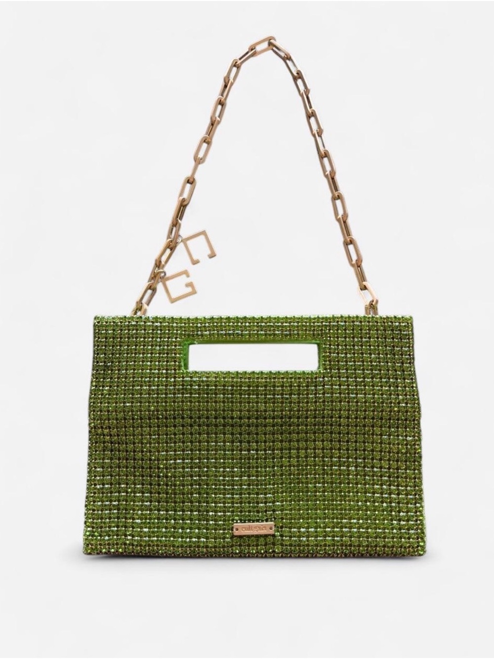 Cult Gaia Lucinda Crystal Shoulder Bag – Green - Picture 1 of 4